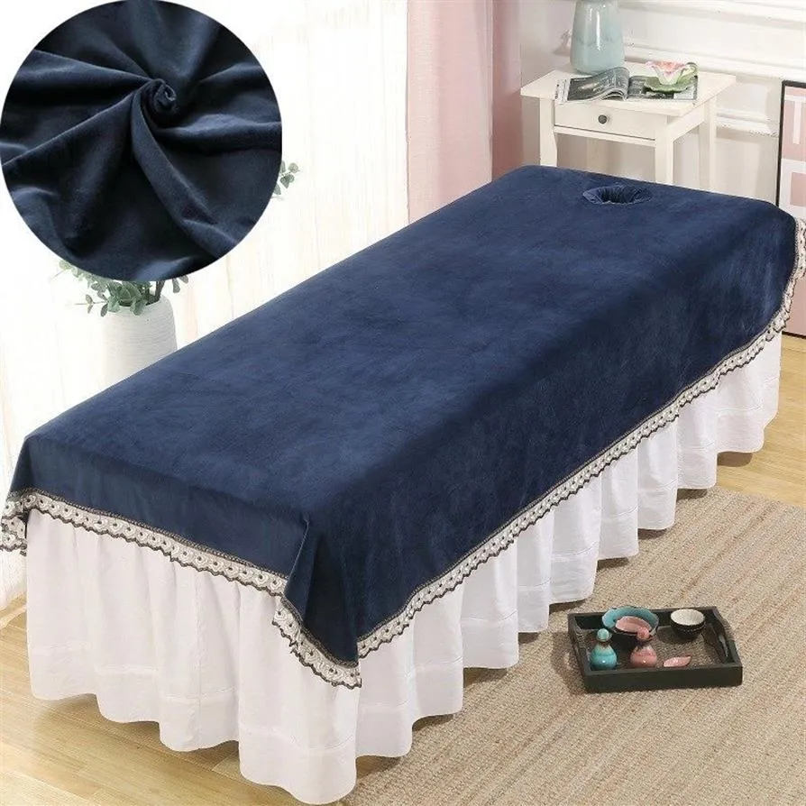 SPA Single Bed Sheet Crystal Velvet Beauty Salon مخصصة سرير تجميل سرير غلاف غلاف غلاف غلاف تدليك غطاء الغبار F0159 212845