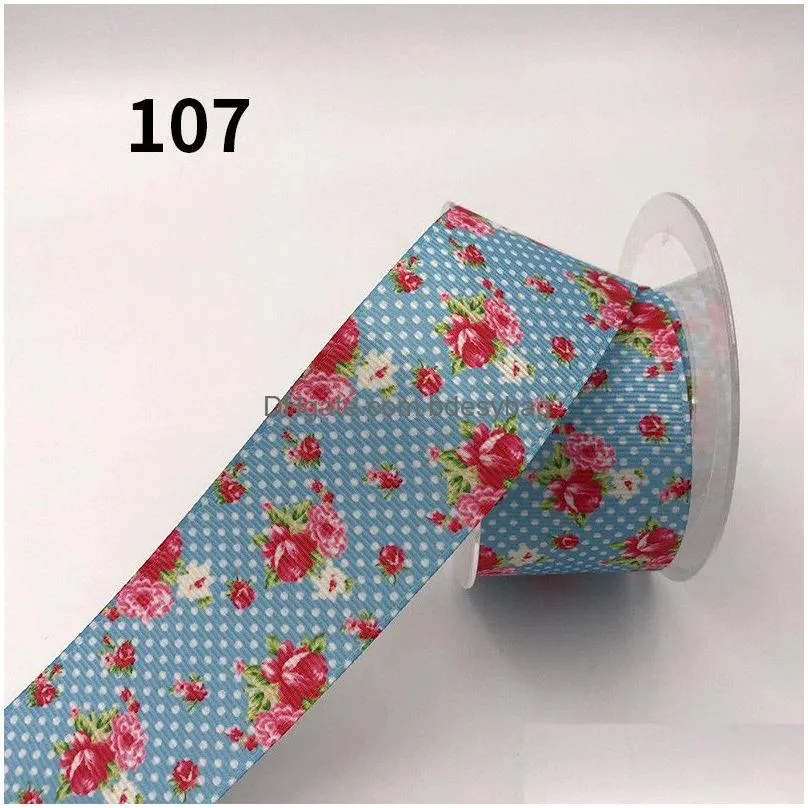 50 yards/roll grosgrain ribbons handmade diy hair bow material birthday wedding party hair decoration 20 patterns