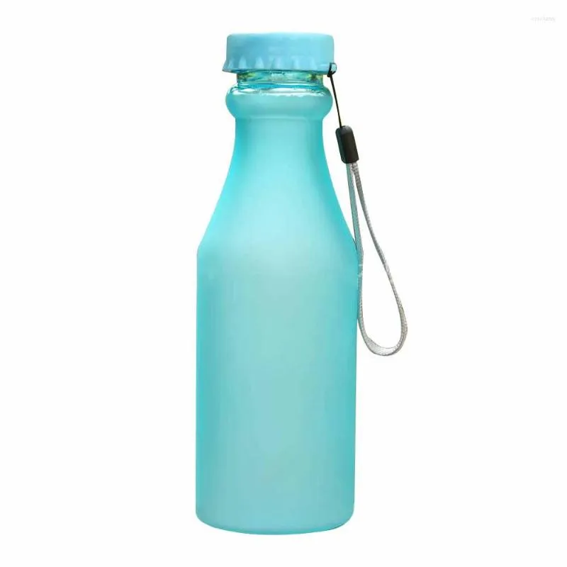 Water Bottles 1PC 550ml Plastic Frosted Bottle Portable BPA Free Unbreakable Soda Leak-proof Kettle For Travel Outdoor Borraccia