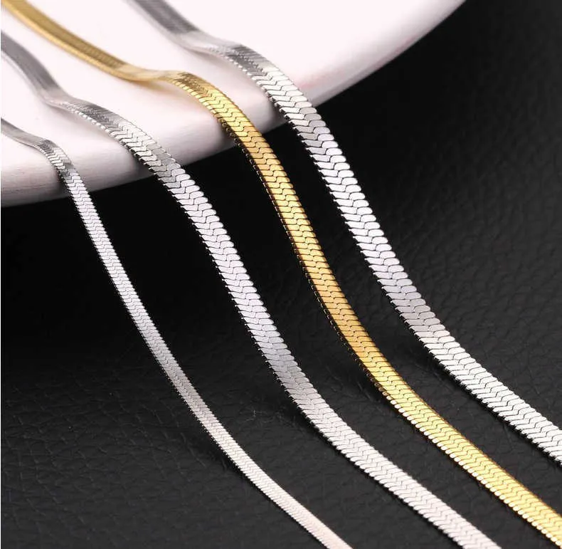 Amazon.com: 3mm Herringbone Necklace 18k Gold Plated for Women Gold Chain  Necklace Snake Chain Layering Necklace Simple Necklace Gold Necklace (15-17  inch chain): Clothing, Shoes & Jewelry