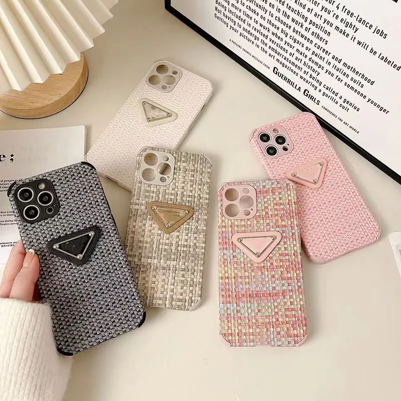 Designer Classic Blend Flätad Little Fragrance Phone Case 14 13 Pro Max 11 12 12Pro 14Plus 7 8 Plus X Xs XR Luxury Top Silicone Case