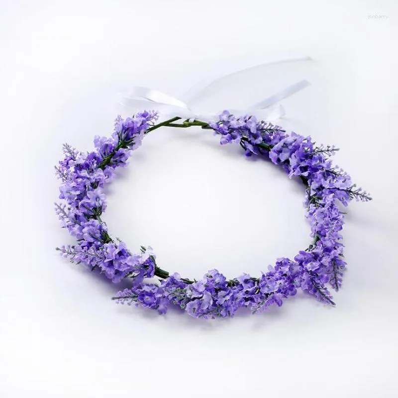 الزهور الزخرفية 10pcs/الكثير من النساء اللافندر الشعر bohemia agedber hair accessories purple for bride beach wedderdress