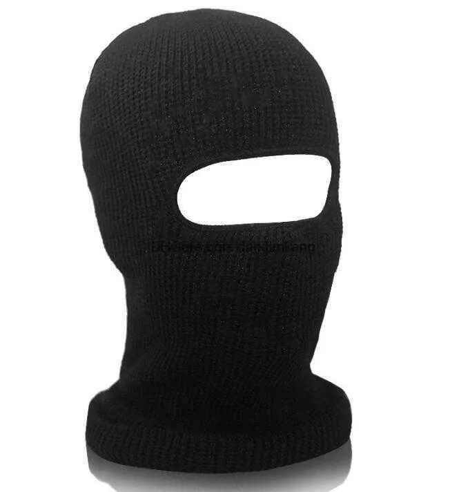 Wholesale winter warm cycling Mask Knit Full Face Cover Outdoor sports skiing ski masks Balaclava hat windproof one hole acrylic fibers beanie hoods