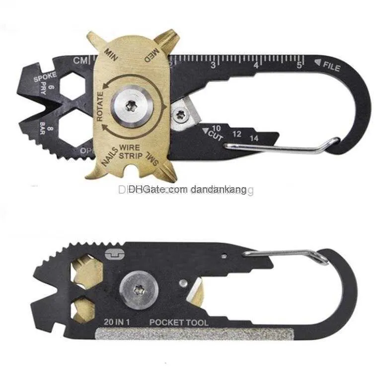 Key Chain Pocket Tools Pocket Keychain Knife, Compact Key Ring Portable 20 In 1 Multitool ...