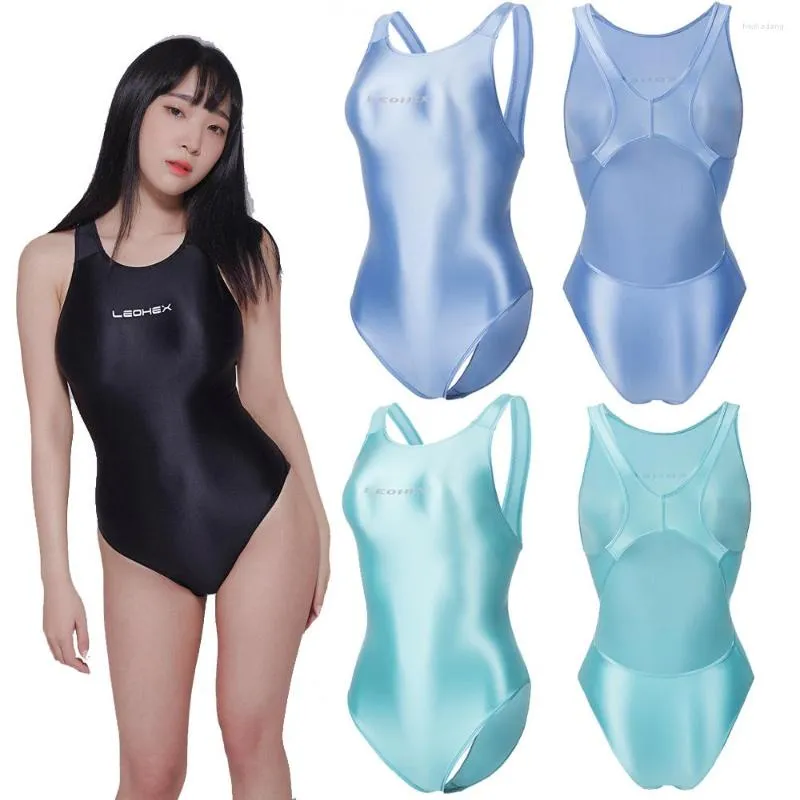 Maillots de bain pour femmes LEOHEX Sexy justaucorps Spandex femmes japonais coupe haute une pièce maillot de bain femme baigneur maillot de bain été nager