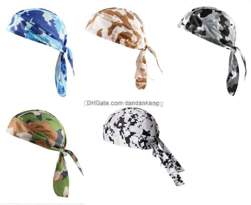 Buitensporten Heren Dames Fietsen Fietsen Cap Bandana Hoed Ademend Zweet Helm Hoeden Schedel Piraat Hoofddoek Hoofdband Camo Tulband