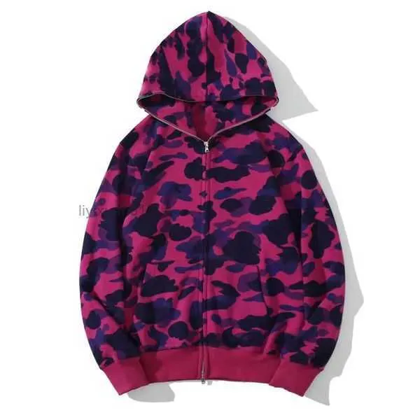 BAPES MENS HOODIESデザイナーフーディーサメのラミナス女性スウェットシャツ文字迷彩フーディー特大のコットンジップセーターフーディー刺繍カーディガンYBY0