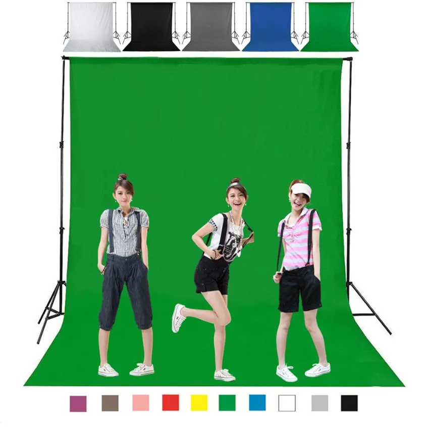 POGRAFI STUDIO BAKGRUND INTE WOVED CHROMAKEY BACKDROP SCREEN 1.6x3/2/1M Svart/vit/grön för PO-belysningsmaterial