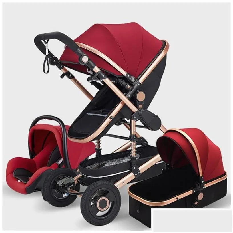 strollers baby stroller 3 in 1 genuine portable carriage fold pram aluminum frame drop delivery kids maternity strollers dhr1l