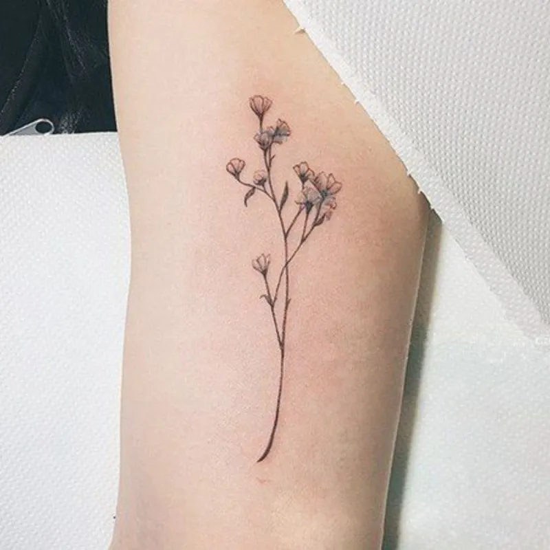 Autoadesivo del tatuaggio temporaneo impermeabile fiore del respiro del bambino sexy tatto piccoli uccelli pistola piuma trasferimento dell'acqua falso flash tatoo