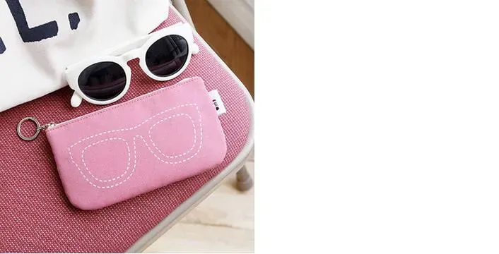 Creative Fashion Felt Design Colorful Glasses Storage Box Travel Sunglasses Organizer Bags Case Comestic Makeup Package Pouch 