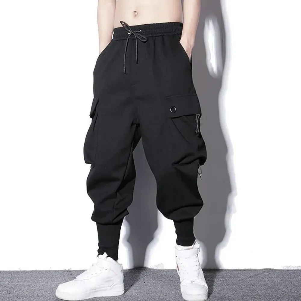 Pantalons pour hommes Harem en vrac Pantalon cargo pour hommes Hip Hop Outdoor Casual Cheville Longueur Pantalon Mode Streetwear Pocket Sweatpants 230721