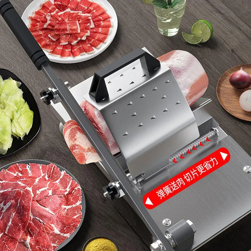 Messen Home Homeanual Ручной из баранины Slicer Frozen Meat Cutching Hine говядина из говядины рулоны рулоны резак для мяса кухня кухонные гаджеты