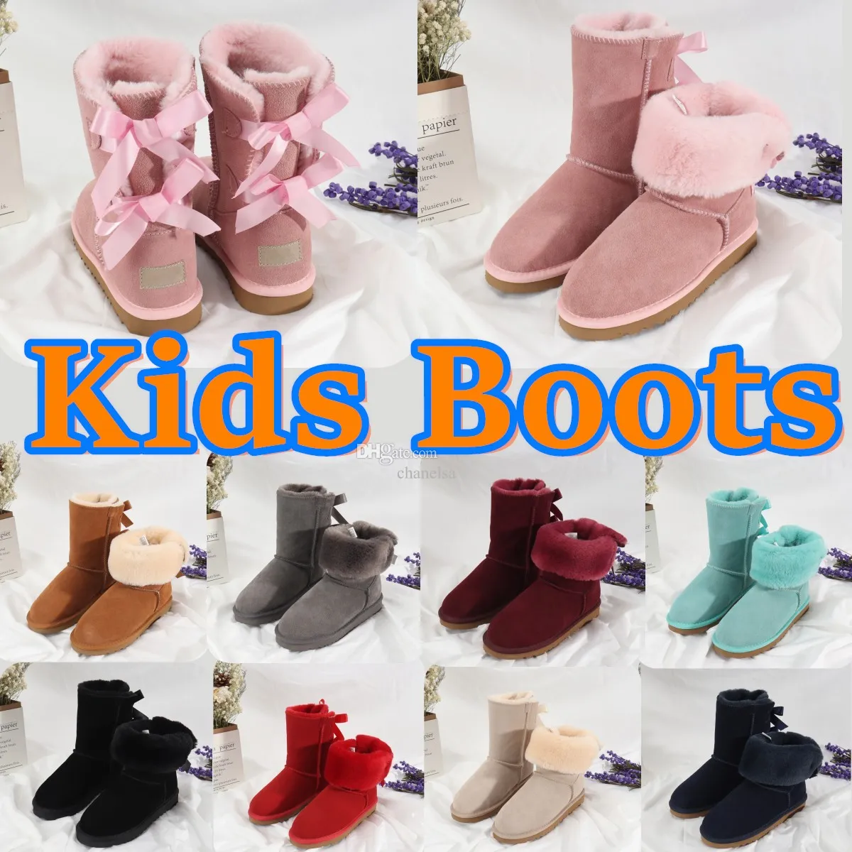 Snow Boots Kinderschoenen Baby Warm Boot Boot Girls Girls Youth Winter Booties Australian Kid Designer Boot Kinderen Warm Buitenschoenen