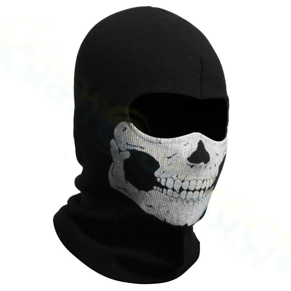 Party Masks Motorcycle Balaclava Skull Print Moto Full Face Mask Windproof Skiing Head Neck Warmer Cycling Biker Hood Cap Men Helmet Liner 230721