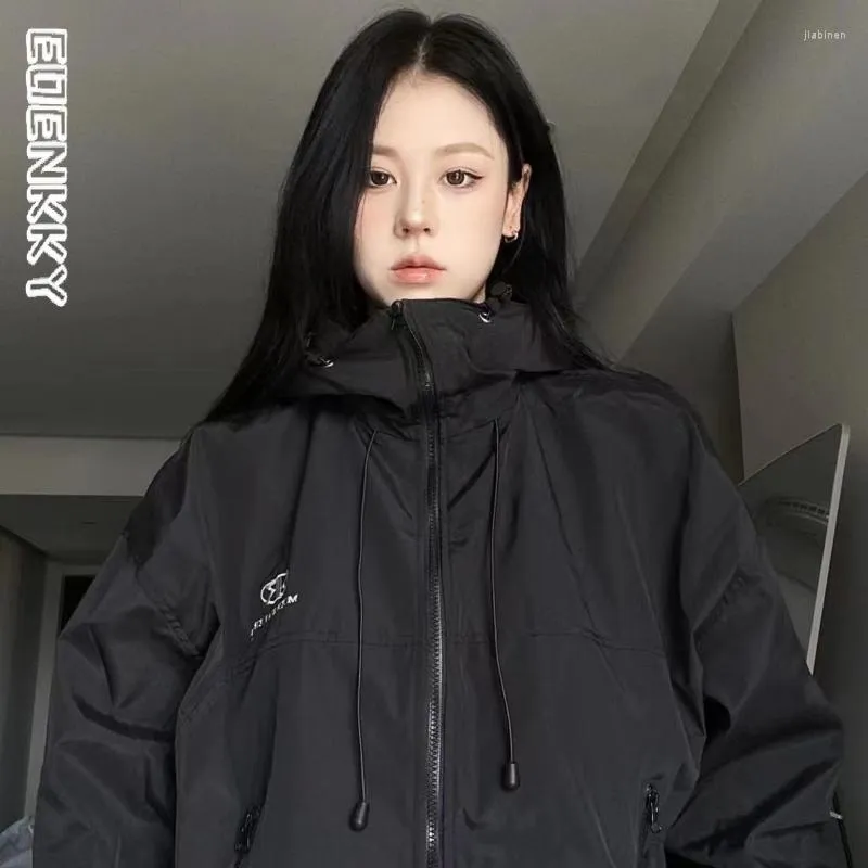 Women's Jackets Harajuku Hooded Women Y2k Streetwear Coats Female Oversized Gorpcore Outdoor Vintage Spring Autumn Jacket