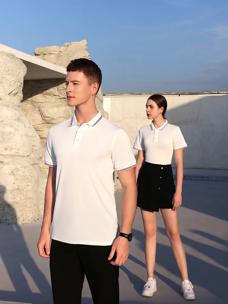 Polo de haute qualité pour hommes été coton T-shirt revers à manches courtes mode Micro Standard impression Polo 2023