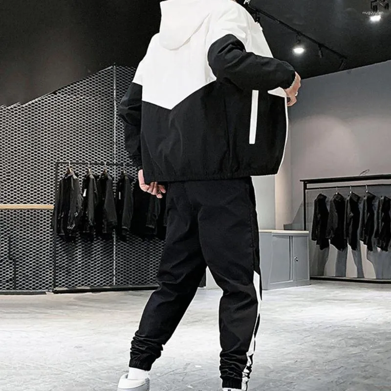 DHgate.com:TPJB Sports Contrast Color Casual Tracksuit