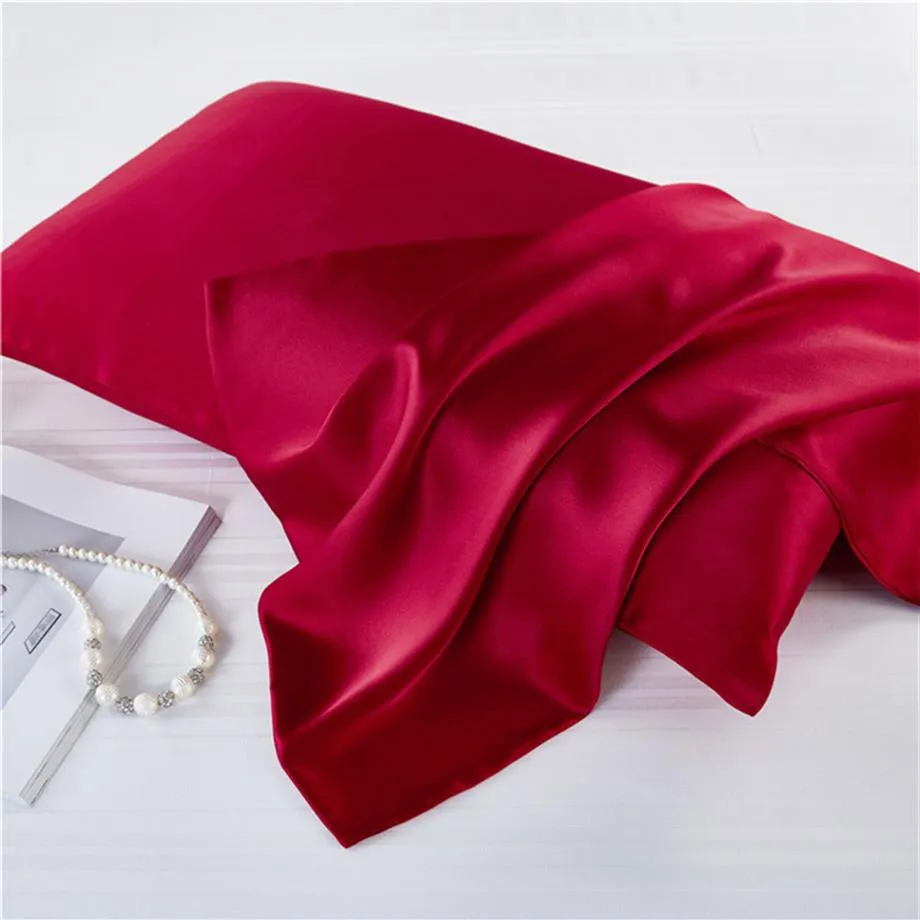 2 PCS ensemble 100% Taie D'oreiller En Soie De Mûrier Naturel Fermeture Éclair Taies D'oreiller En Soie Véritable Couverture Satin Pour La Maison Literie 51 76cm231p