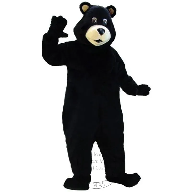 Halloween Quality Black Bear Mascot Costumes Cartoon Character Outfit Suit Xmas Outdoor Party Outfit Adult Size Promotional Advertising Clothings