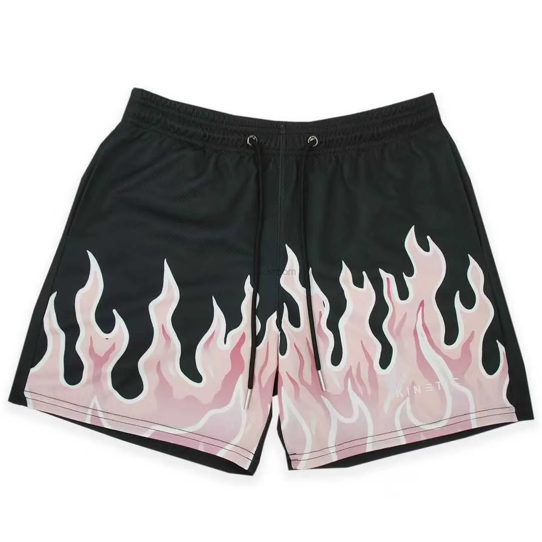 Designer Short Fashion Casual Clothing Kinetic New Fashion Brand Co Branded Flame Shorts Fitness Sports Running Fast Dry Basketball Shorts Trend