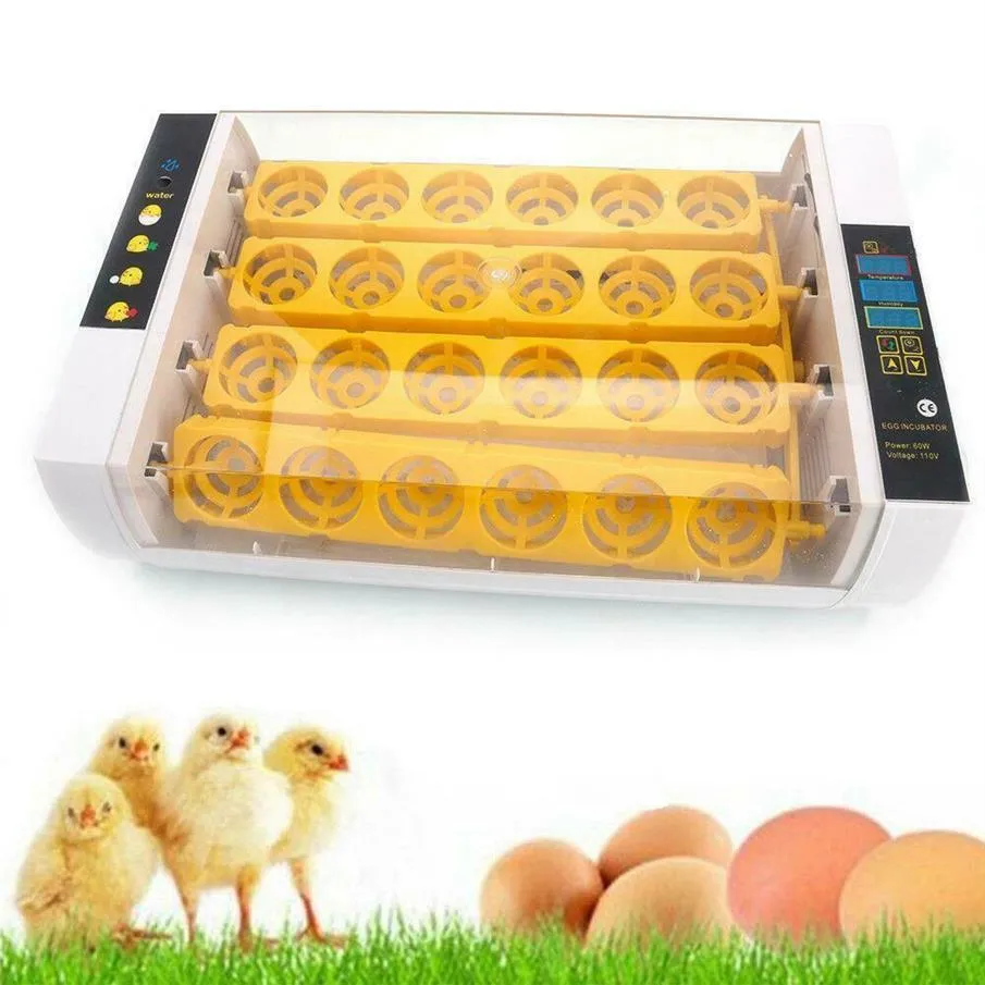 Nouveau automatique 24 Digital Chick Bird Egg Incubator Hatcher Temperature Control182A