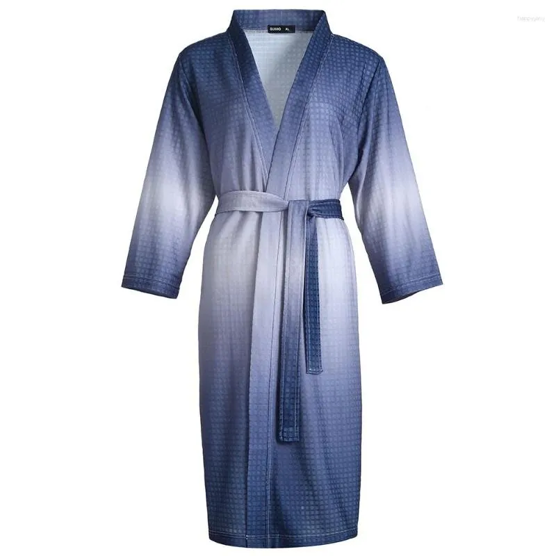 Vêtements de nuit pour femmes Kimono peignoir robe femmes gaufre vêtements de nuit chemise de nuit décontractée Lingerie intime doux amoureux chemise de nuit maison vêtements