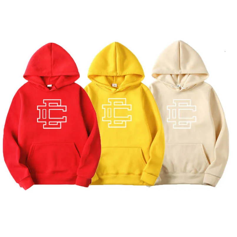 Ee Designer Double E Motif Sweats à capuche Hommes Lettre Pull Sweatshirts Vêtements surdimensionnés Tops Qualité Hommes Femmes Pull à capuche Réfléchissant Imprimer O1o3