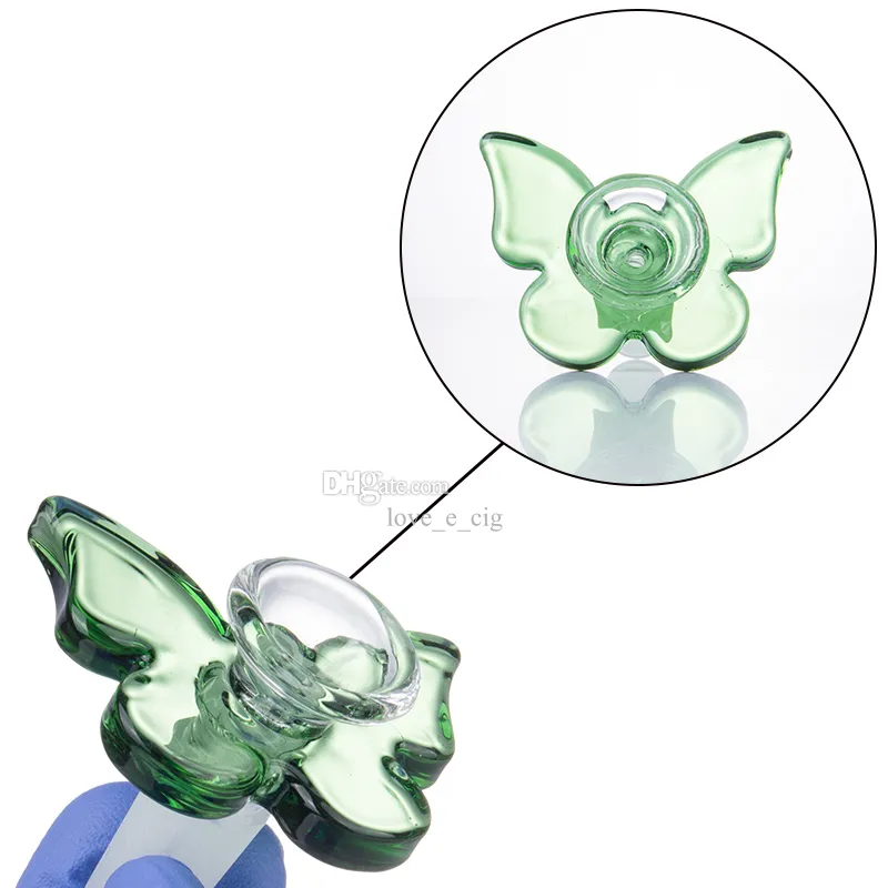CSYC G101 Pijp Glazen Kom 14mm Mannelijke Vlinder Stijl Groene Dab Rig Glas Water Bong Bubble Pijpen Bowls