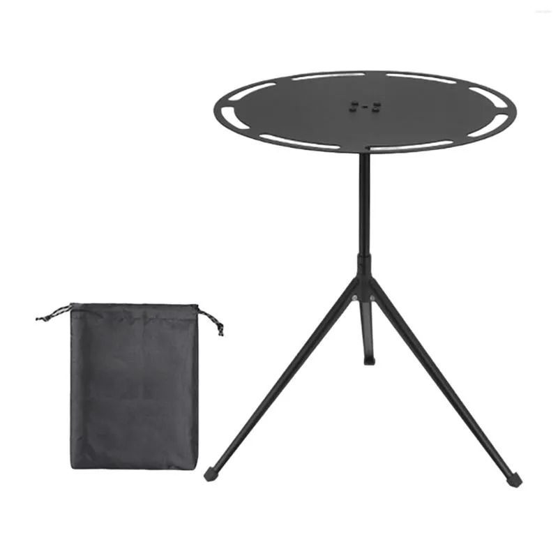 Meubles de camping Table de camping rondes en alliage d'aluminium Petites tables de plage avec sac de rangement pour la randonnée en plein air au sommet de la montagne Barbecue Pêche