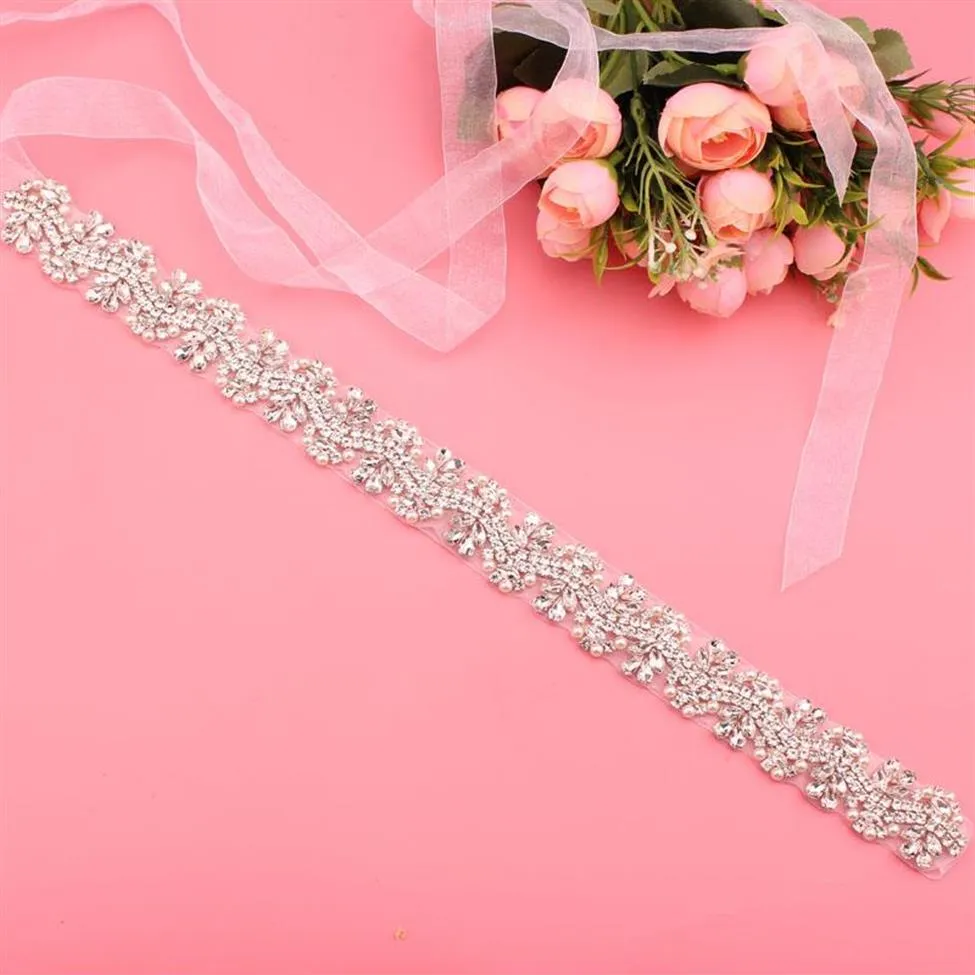 Écharpes de mariage Ceinture de mariéeCeinture de robe de mariéeCeinture de perles pour damesAccessoires en strass243c