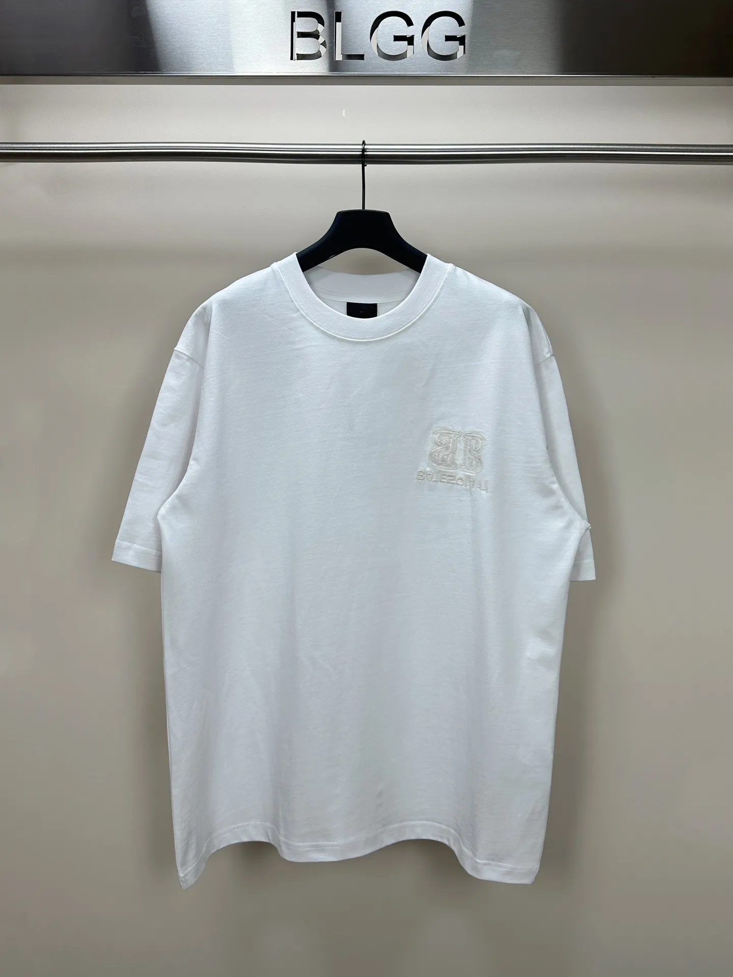 Luxury Brand Bale Oversized nc T shirts ia Reverse Letter Embroidered T shirt Loose Fit Tee Top Tags Women s Loose T shirt Paris Tops Couple Loose