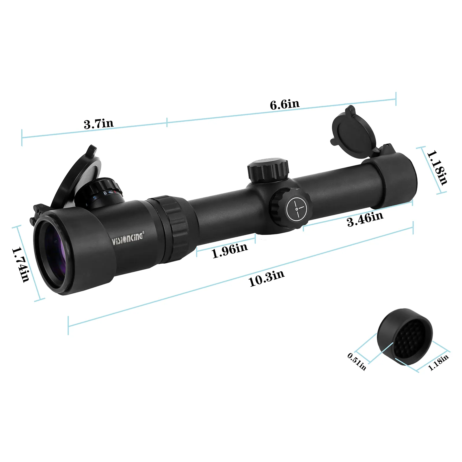 Visionking 1.25 5x26 Riflescope | Wide Field Optical Sight