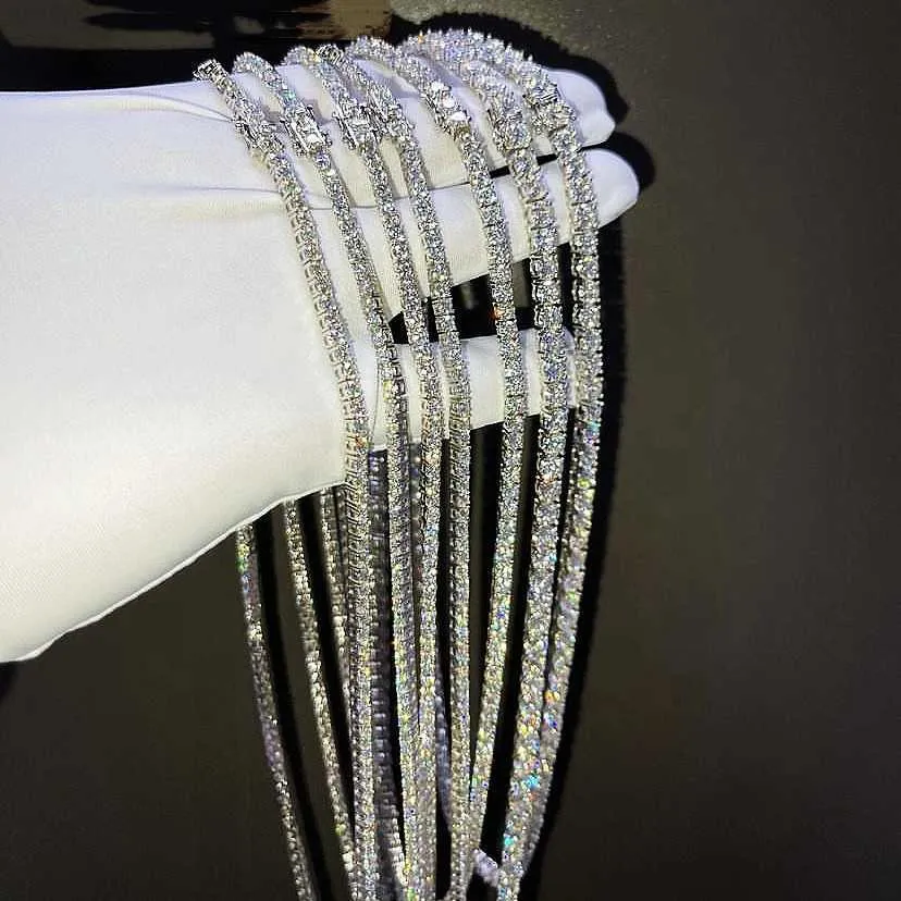 Bijoutier en or 10K 14K 18K or massif véritable diamant bijoux personnalisé or blanc diamant cubain lien chaîne Tennis chaîne collier