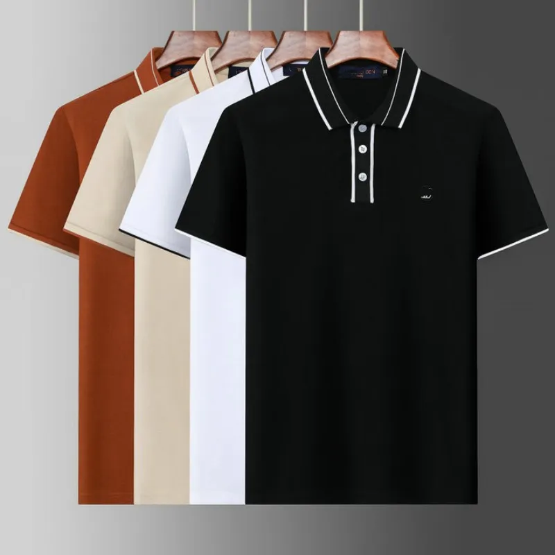 Ubrania designerskie Mężczyźni Polo koszulka 100 Bawełna Lapel Short Sleeve koszulka Business Men z literami