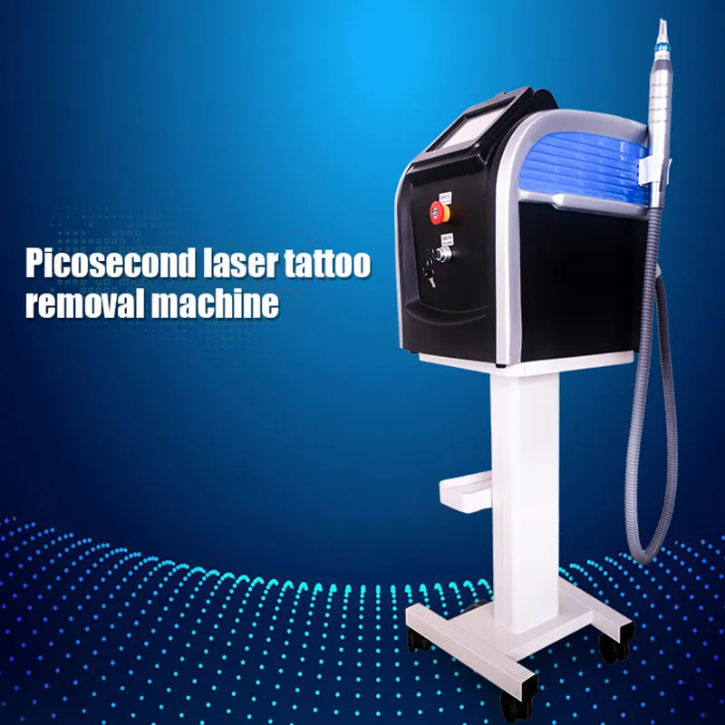 Draagbare Pijnloze Q Switch Nd Yag Permanente 1064nm/755nm/532nm Professionele Picosecond Laser Tattoo Removal Machine