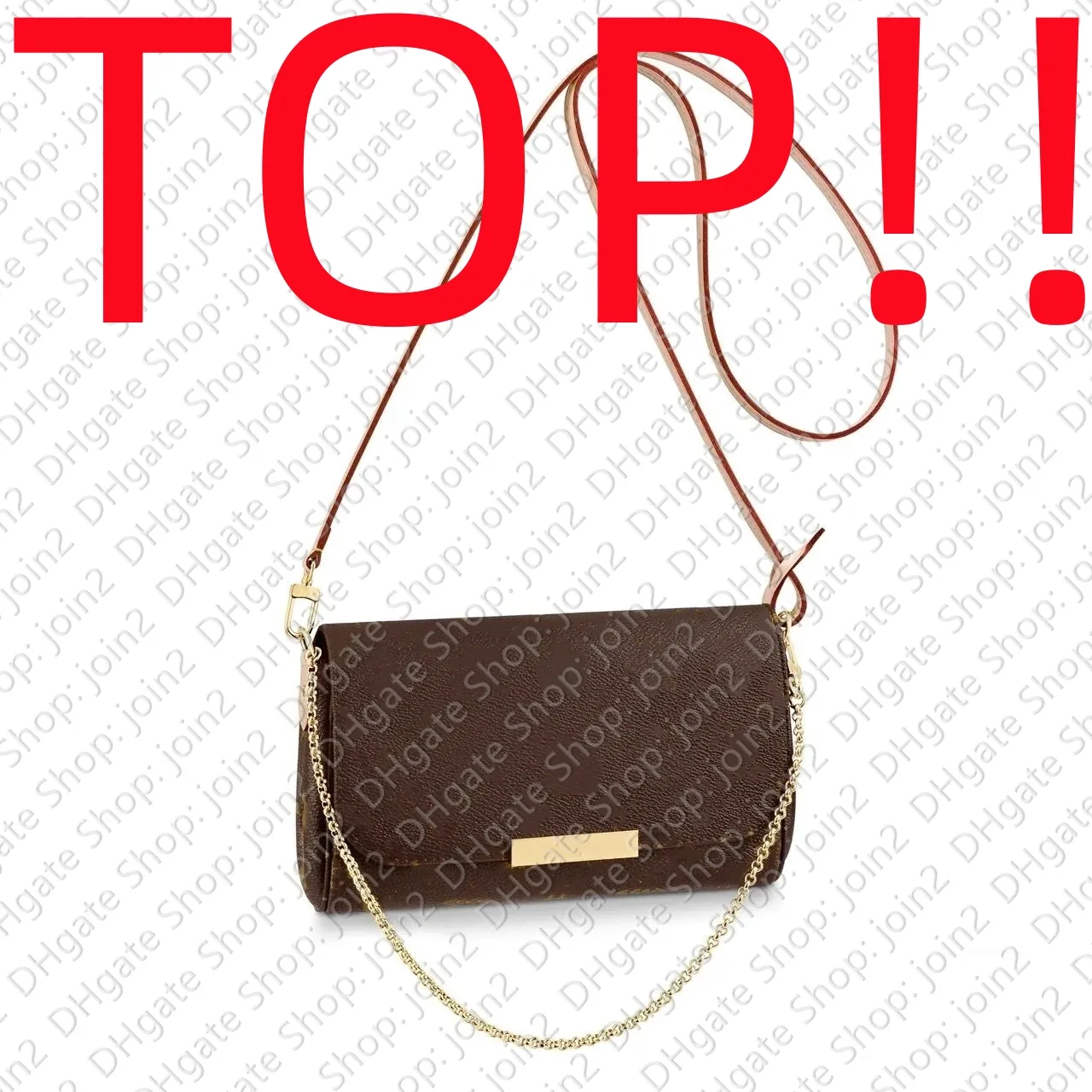 Bolsos de mano TOP. M40718 FAVORITO MM PM Diseñador Hombro Noche Cadena Crossbody Cross Body Bag Monedero Embrague Mini Pochette Accesorios Bolso Hobo Never Full