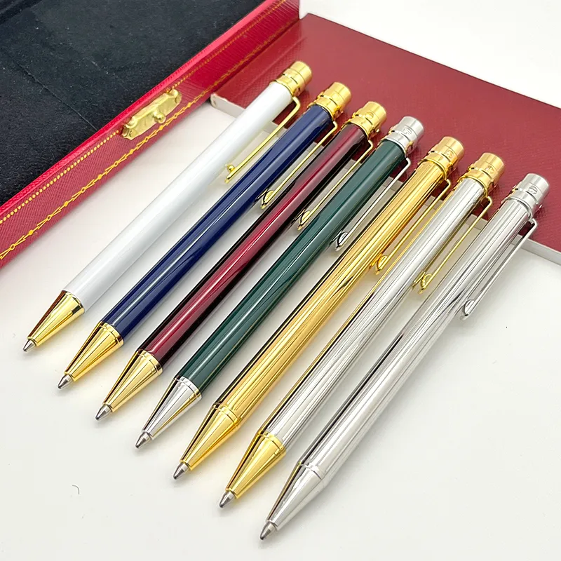 Stylos Gel CT Fine Pôle Stylo À Bille Classique De Luxe Marque Métal Résine Bureau D'affaires Écriture Papeterie Top Cadeau 230721