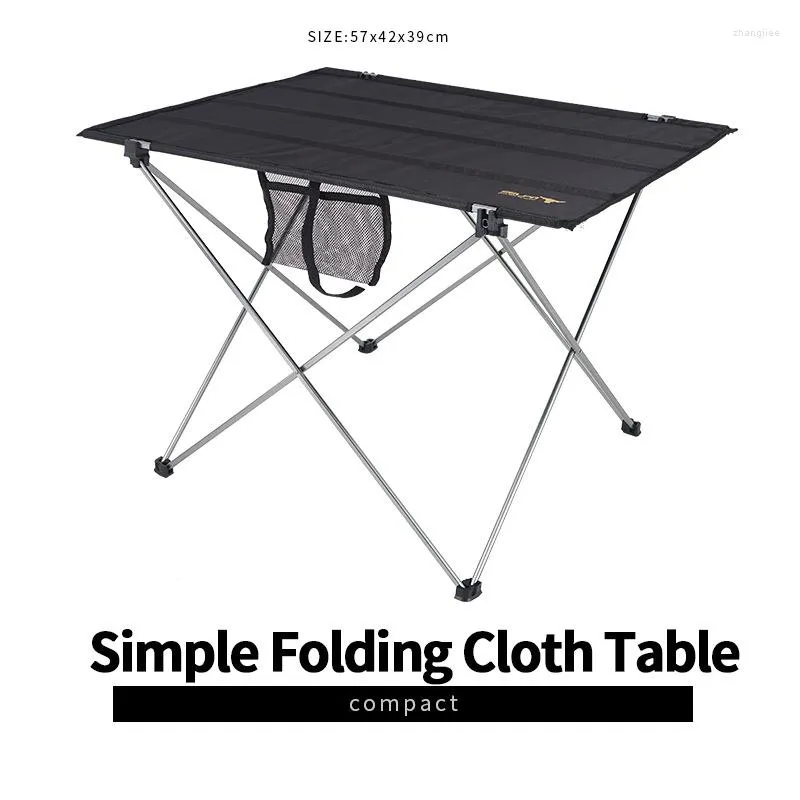 Table pliante extérieure recouverte de tissu de meubles de Camp Camping petit pique-nique Portable Ultraléger en alliage d'aluminium Barbecue auto-conduit