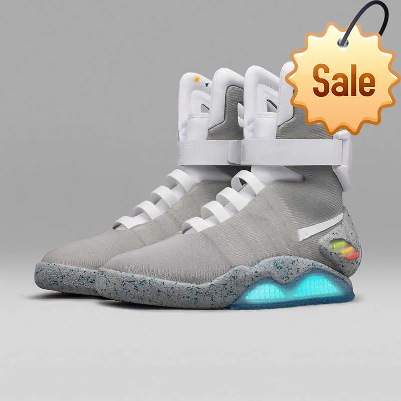 Back To The Future Automatic Laces Air Mag Sneakers Glow In Dark Gray