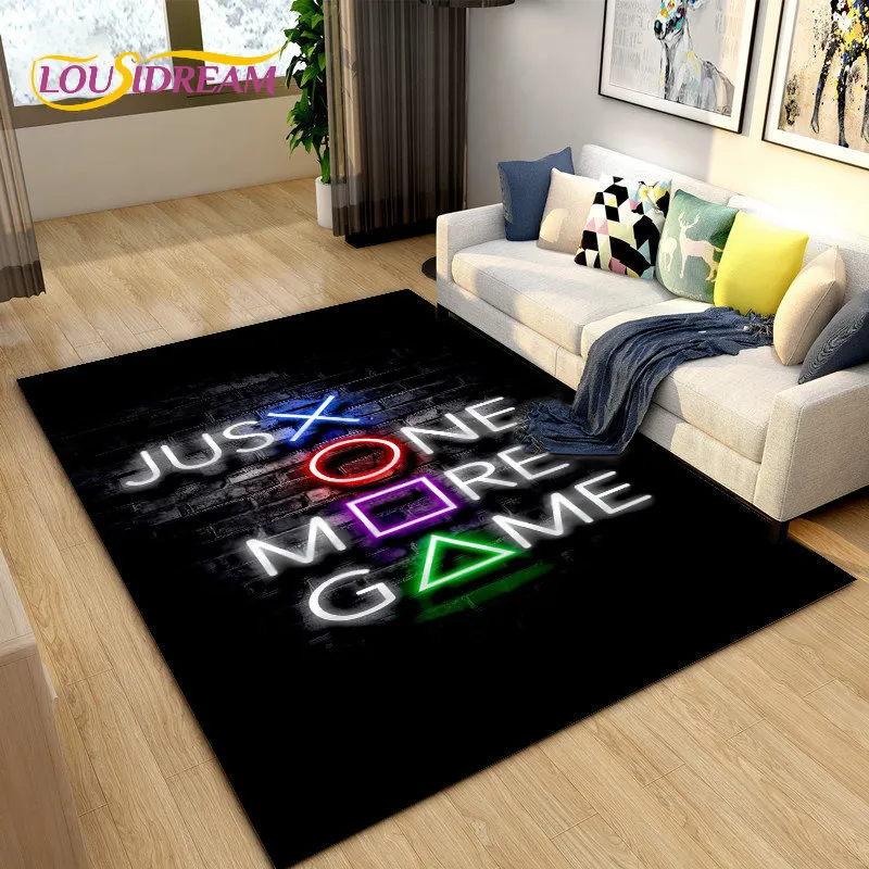 Comprar Alfombras de Gamer para el área del hogar con diseño de controlador  de juego, alfombrillas antideslizantes para niños, alfombras para decoración  de cama, salas de juegos