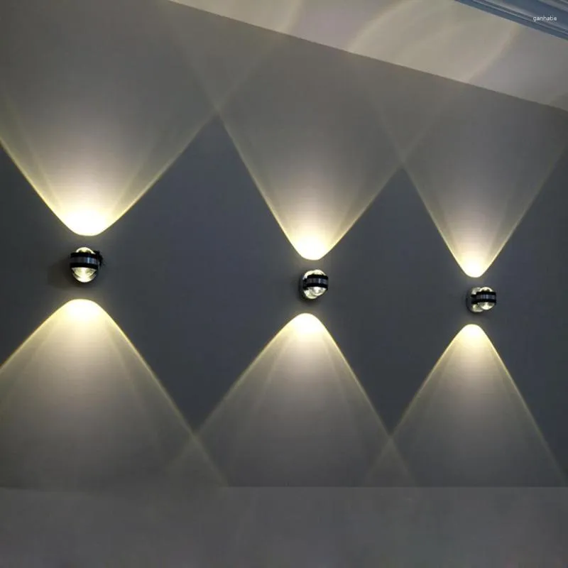 Lampa ścienna LED oświetlenie kinkietowe 2W 6W Nowoczesne dekoracje wnętrza Tło Tło salon sypialnia wystawowe światła Hall