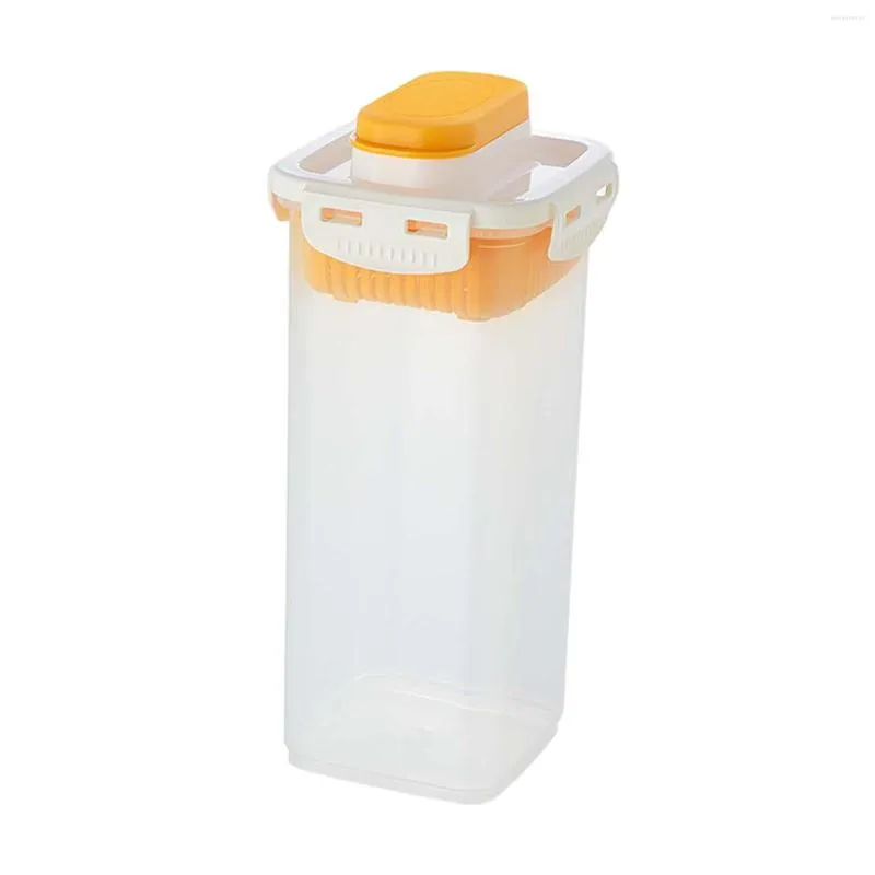 Förvaringsflaskor mat behållare bärbar dispenser återanvändbar transparent förseglad burk för kök hushållsbänk nötter mjöl
