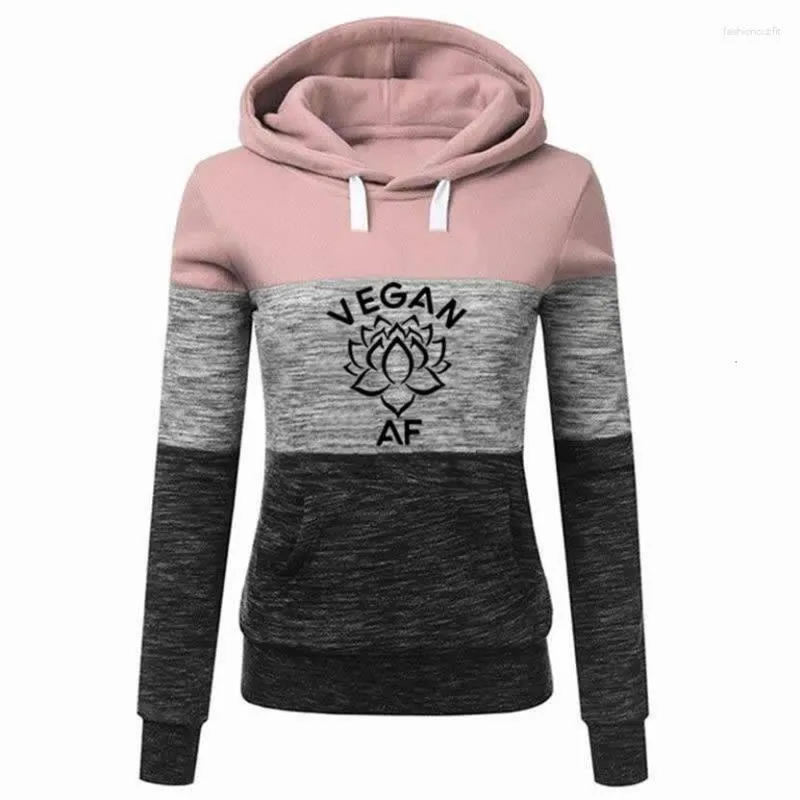 Kvinnors hoodies för kvinnor vegan lotus bokstäver tryckt toppar kawaii tröja femmes tröjor mönster ungdom rolig corduroy gata