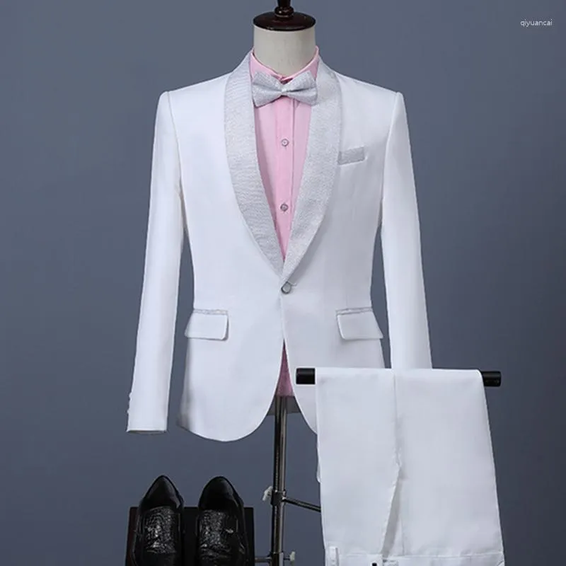 Мужские костюмы 2023 Модные мужские брюки Brinkique Boutique Slim Fit Business Wedding Hos