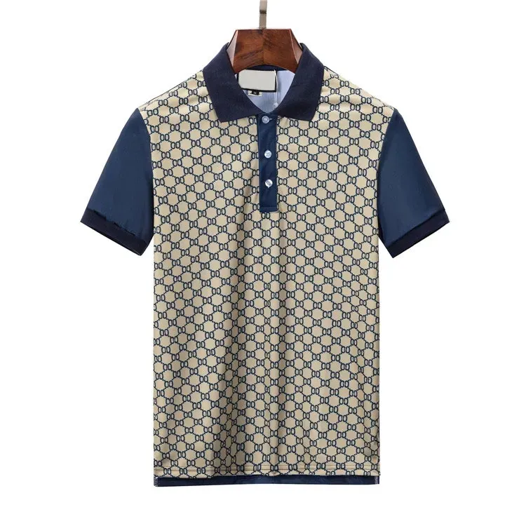 T-shirts pour hommes Polos de designer pour hommes Vêtements Patchwork d'épaule Polo à col rabattu Respirant 100% coton t-shirt Luxe Homme Vêtements