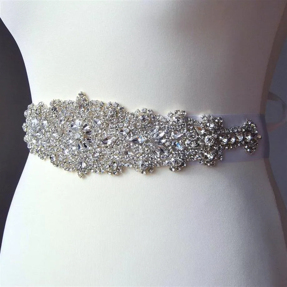 Ivory Color Handmade Beaded Crystal Wedding Bridal Sash New 2019 Luxurious Satin Wedding Belts Selling Wedding Sashes312o