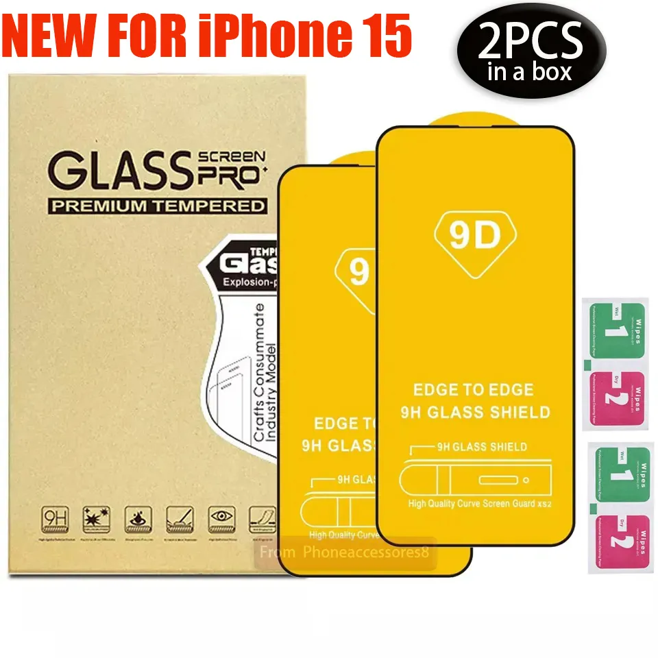 2pack 9D phone tempered glass screen protector for iphone 14 13 12 11 pro max xr xs 6 7 8 plus SAMSUNG s22 s21 a13 a23 a33 a53 a73