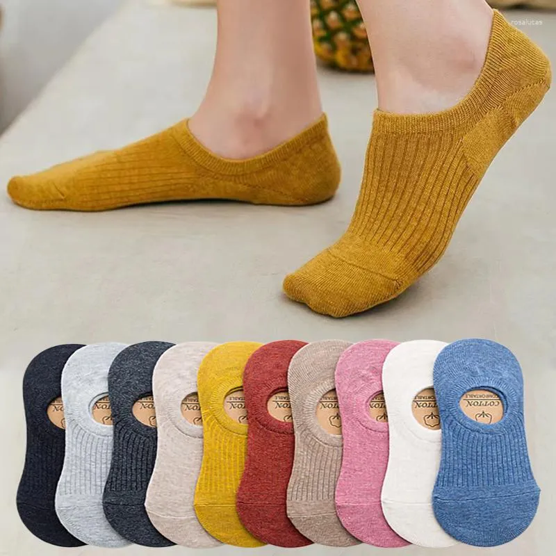 Women Socks 5Pair /Lot Breattable Mesh Cotton Short Sock Högkvalitativ ultratunn ankel Låg kvinnlig båt Sox Chaussette