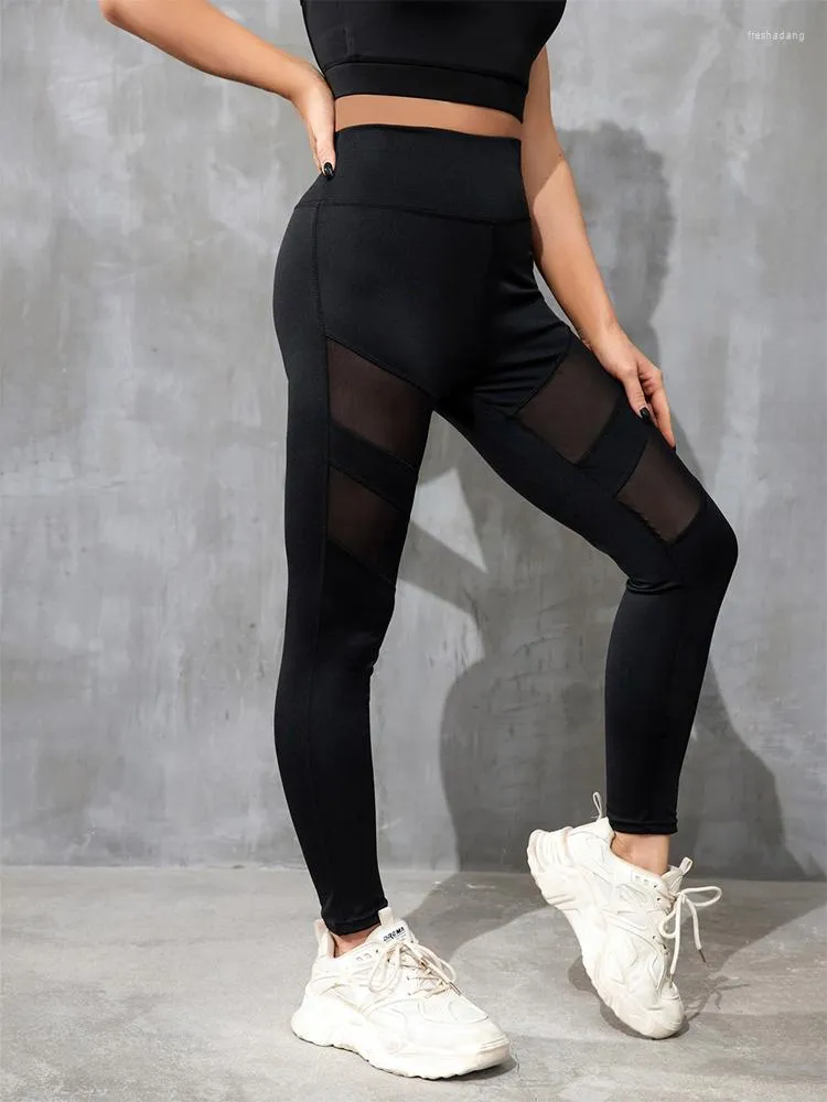 Leggings da donna Push Up Fitness Sport Pantaloni neri Vita alta Allenamento Maglia Abbigliamento da donna Leggins da yoga Palestra senza cuciture